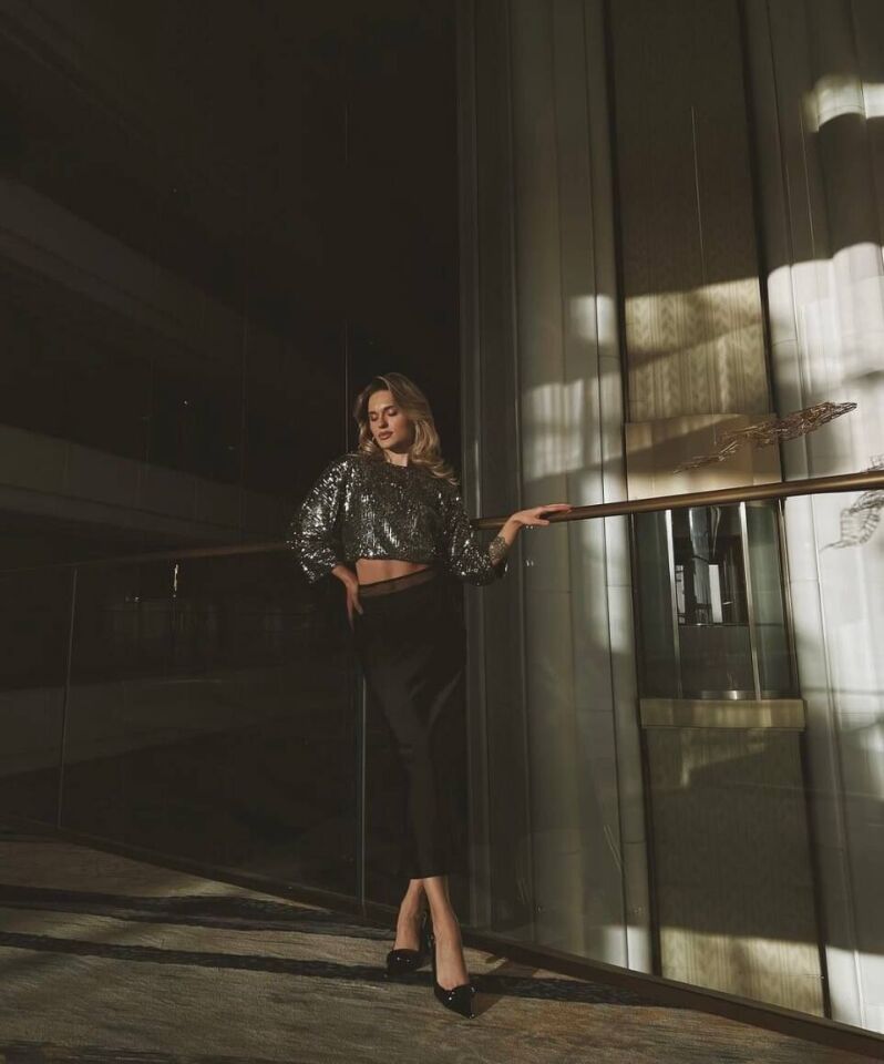 Işıltılı Pul Payet Etekli Takım