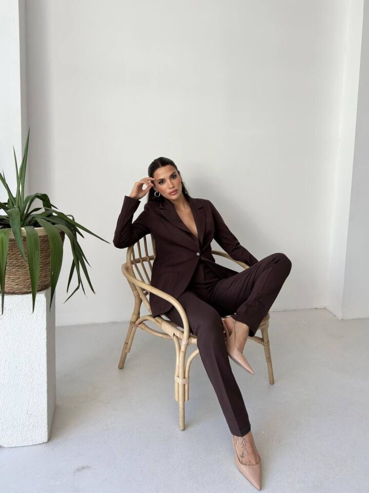 Örme Kumaş Ceket- Pantolon Takım