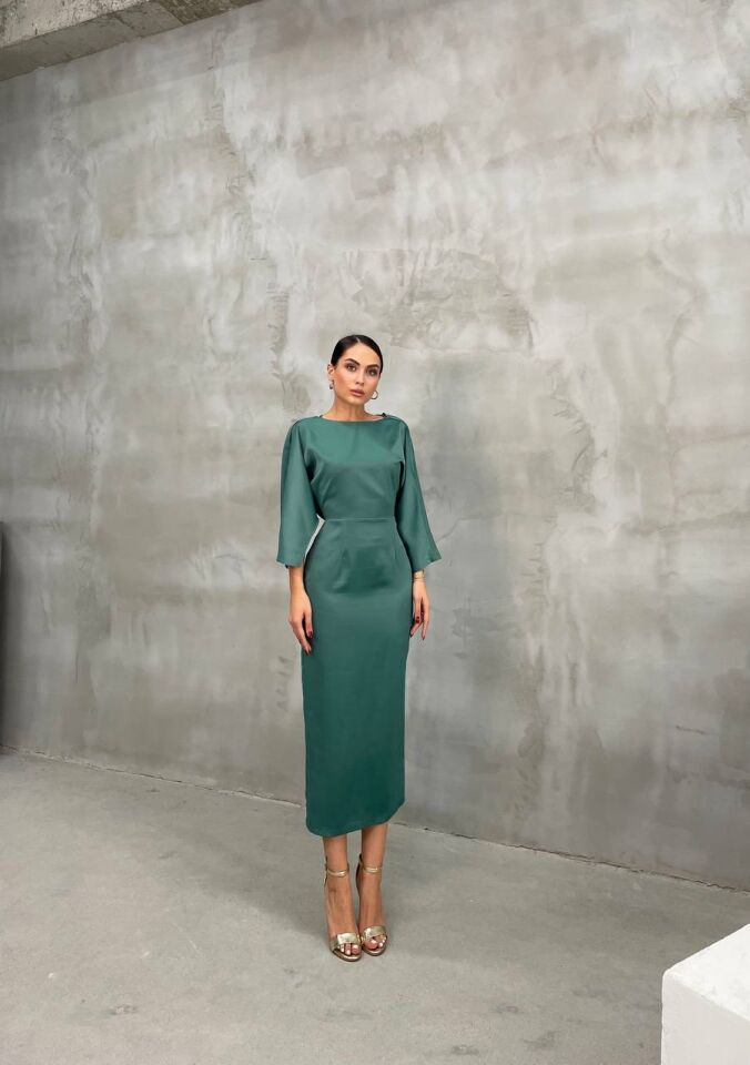 Saten Elbise MİNT - XL