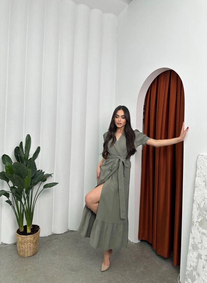 Gabardin Kumaşlı Elbise