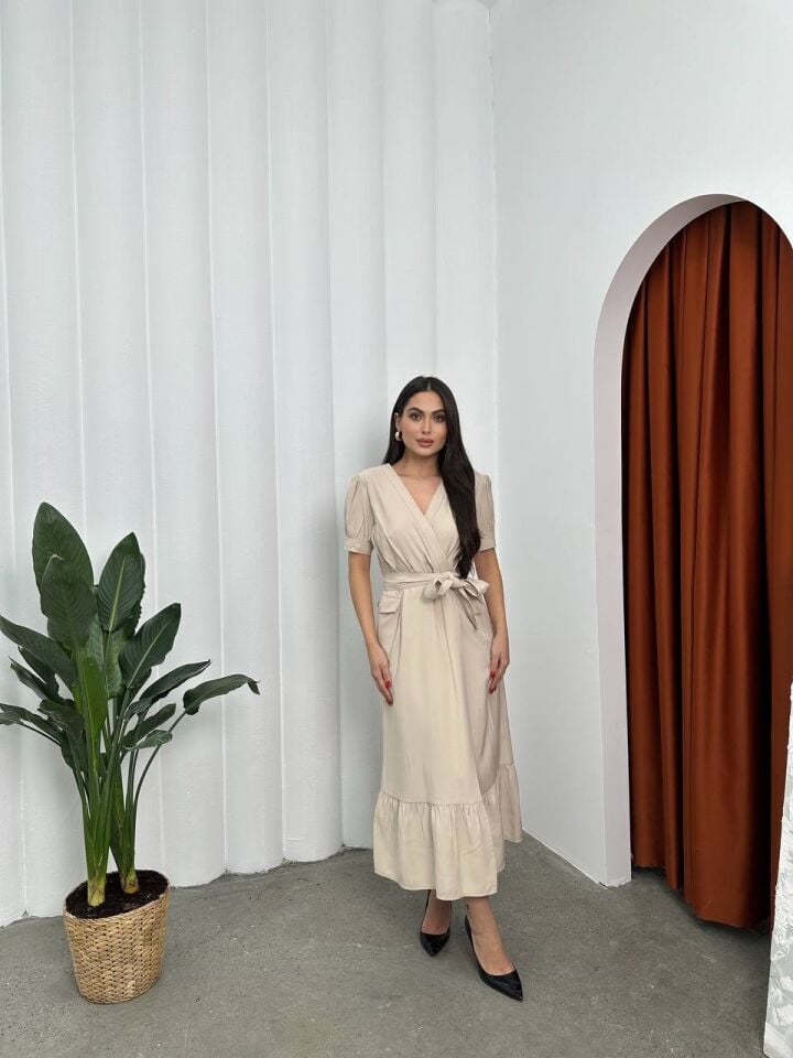 Gabardin Kumaşlı Elbise