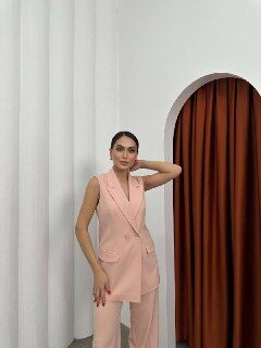 Yelekli Takım Pudra - L