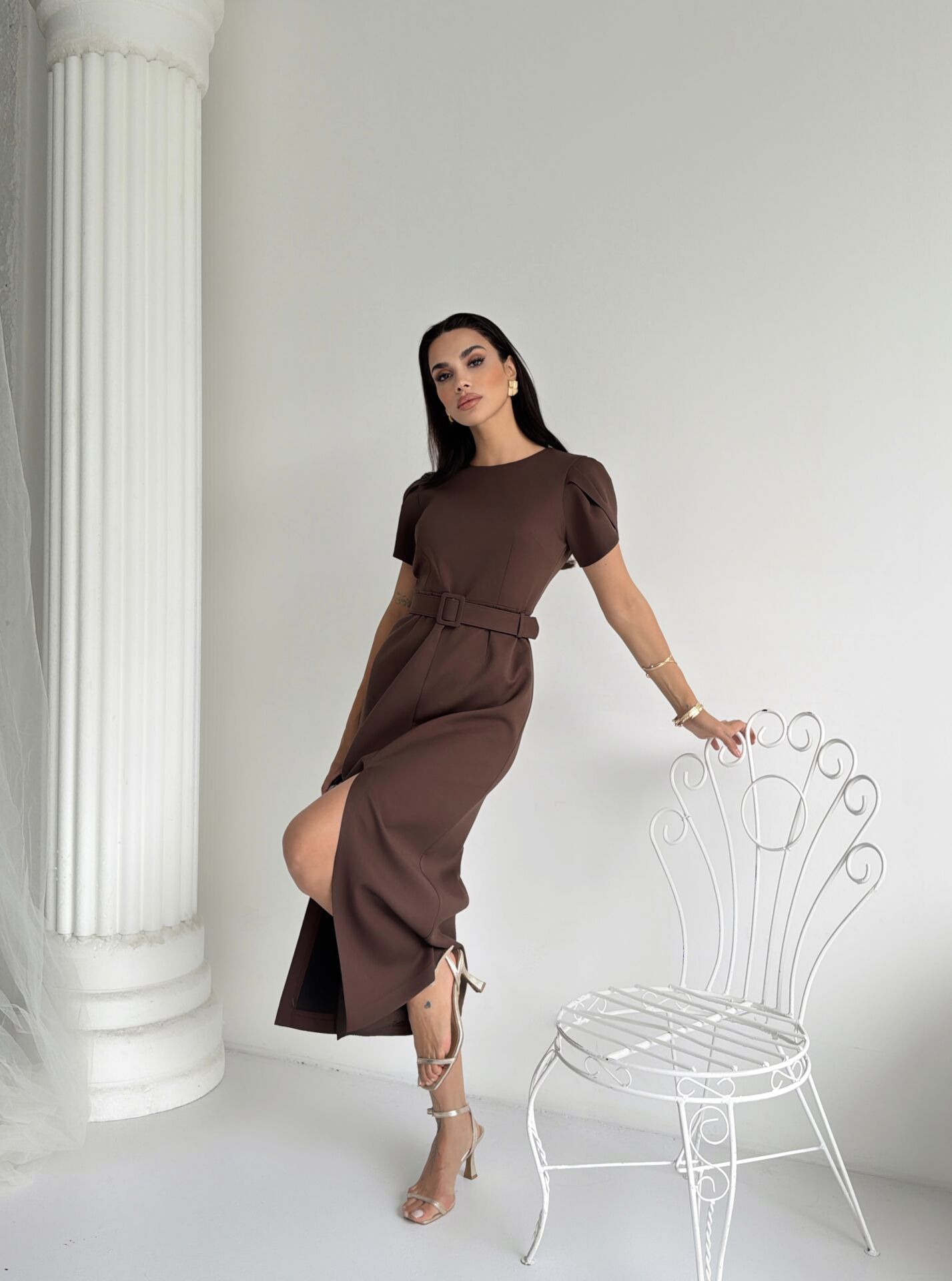 Yırtmaç Detaylı Elbise