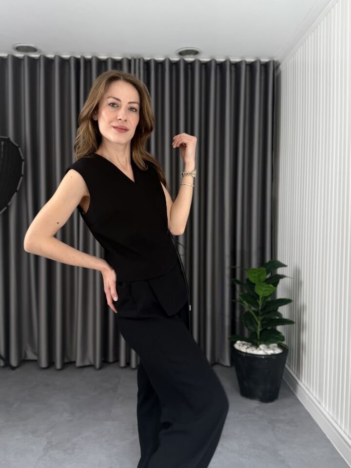 BELDEN BAĞLAMALI TAKIM Siyah - XL