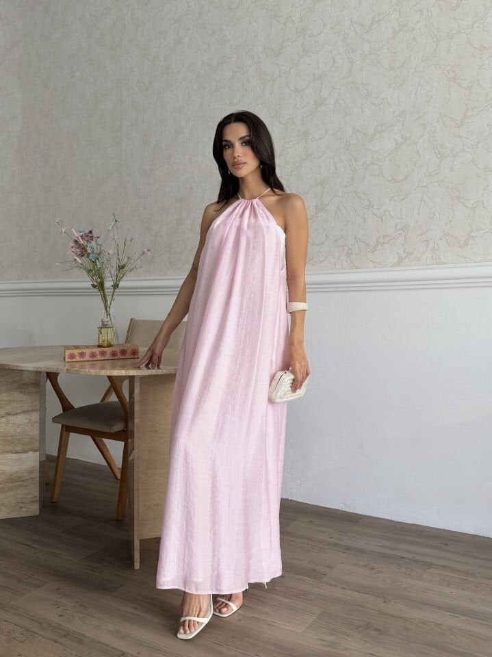İKİ PARÇALİ ELBİSE Pembe